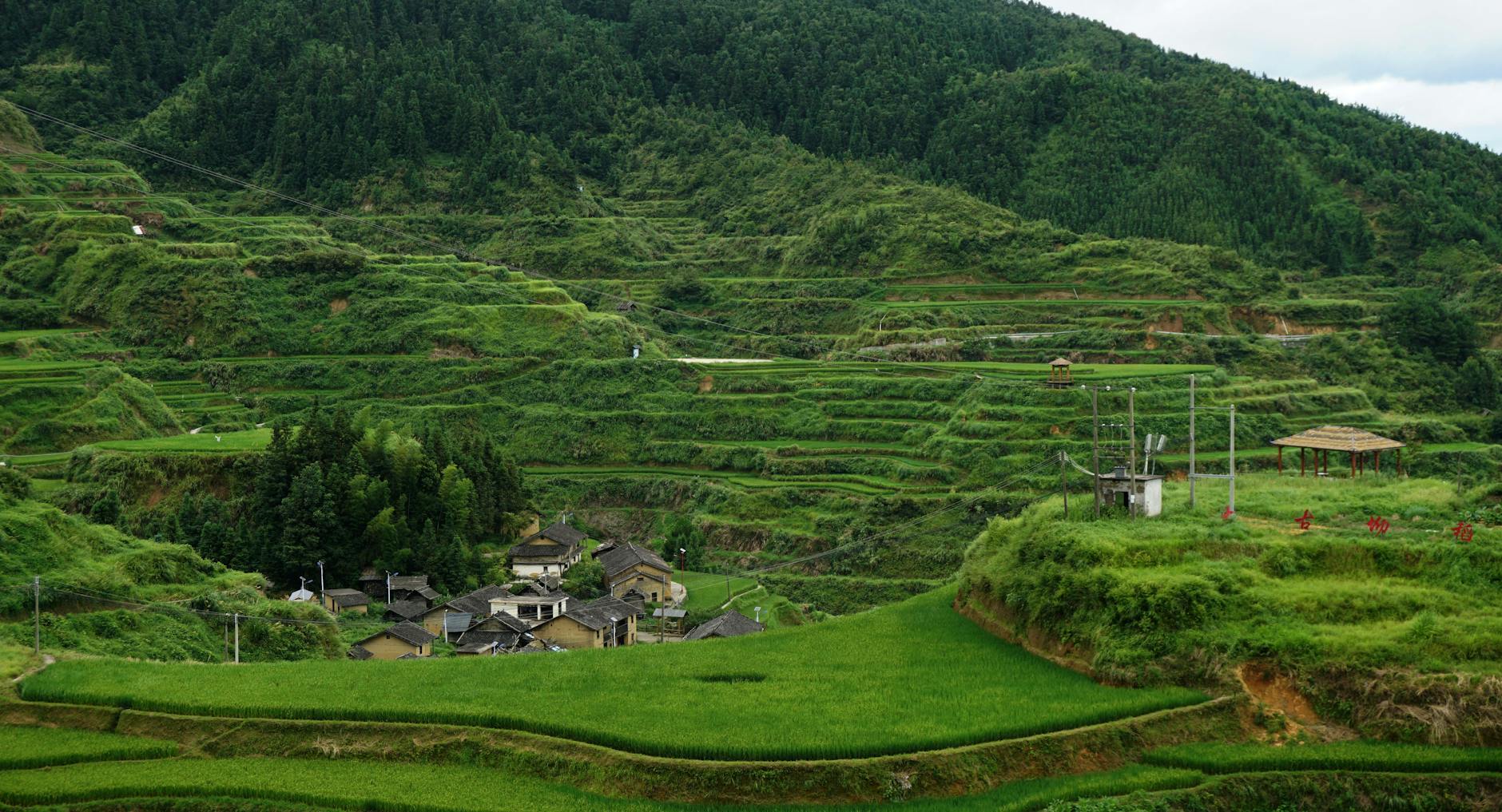 Scenic Chinese countryside mountains near Beijing for day trips