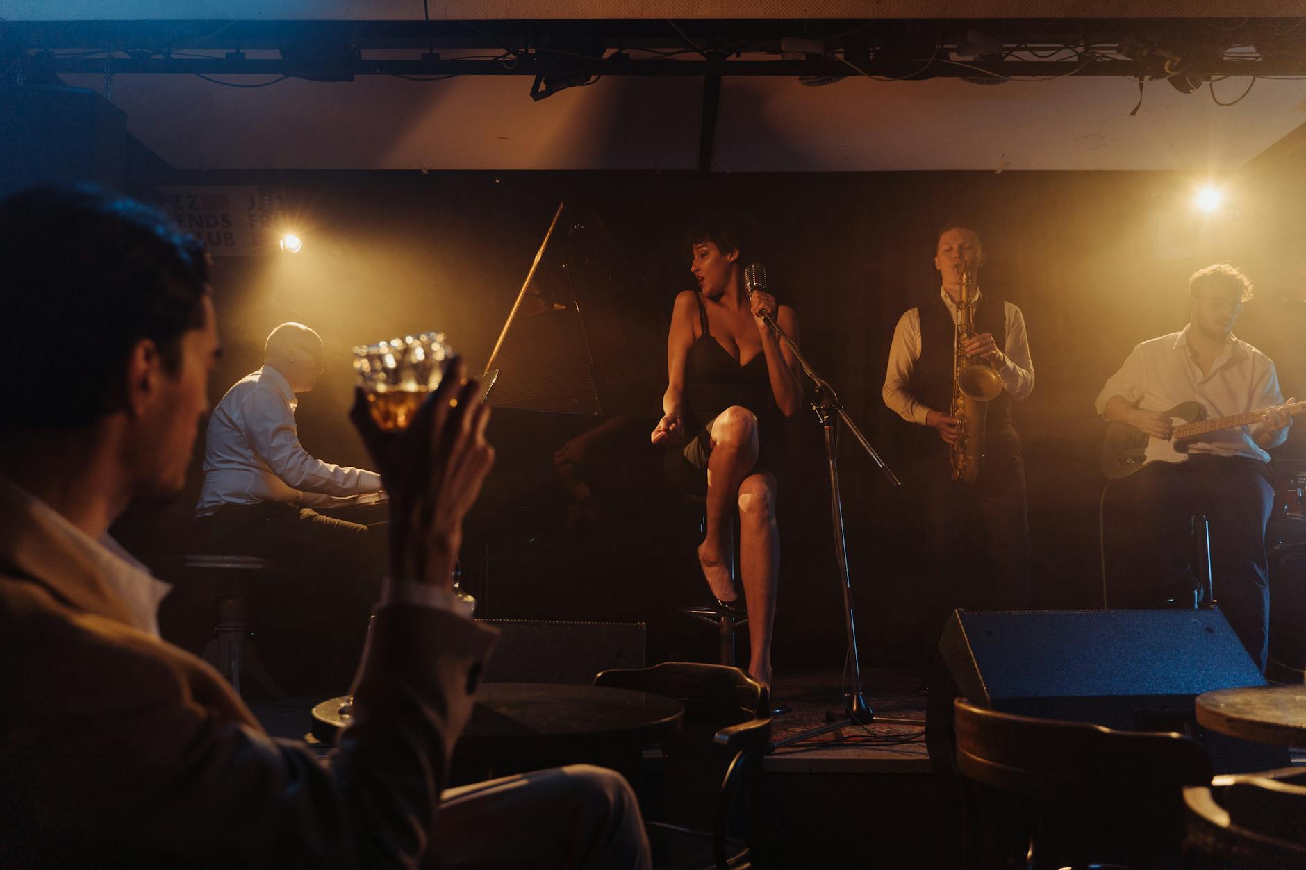 Live music performance at a Beijing bar venue