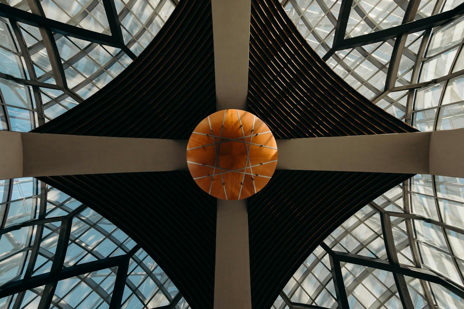 Daxing Airport ceiling architecture geometric pattern