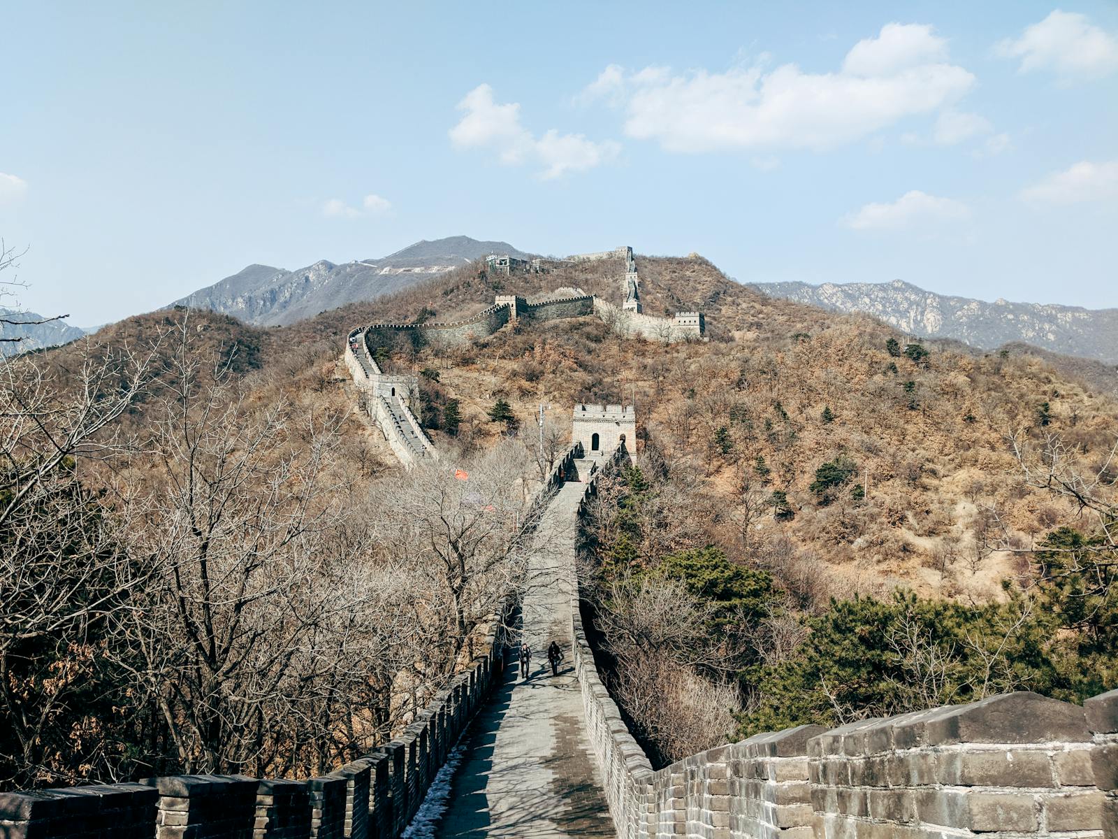 Huanghuacheng lakeside Great Wall view mountains