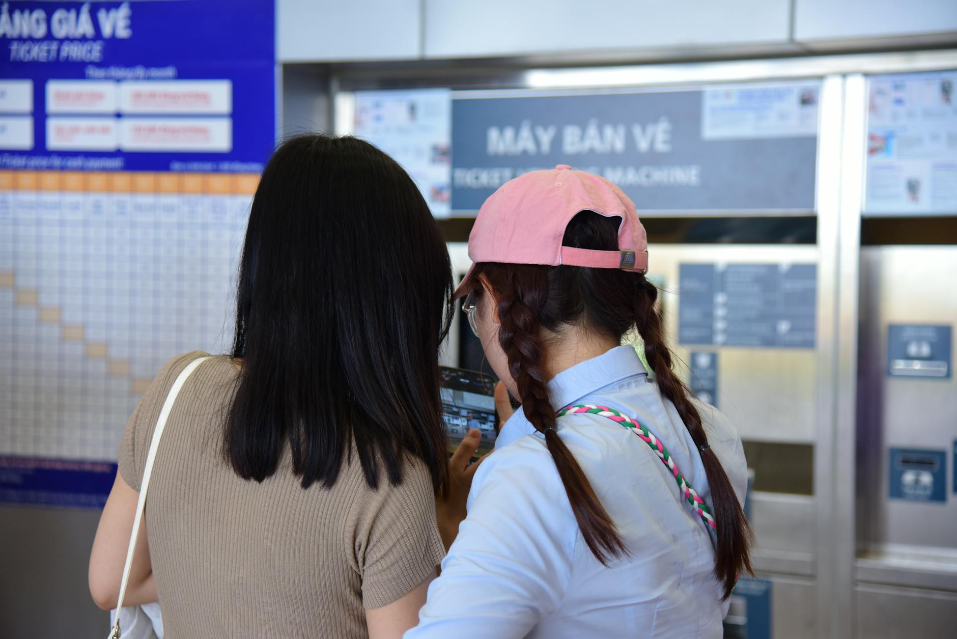 Beijing subway ticket vending machines with English language interface