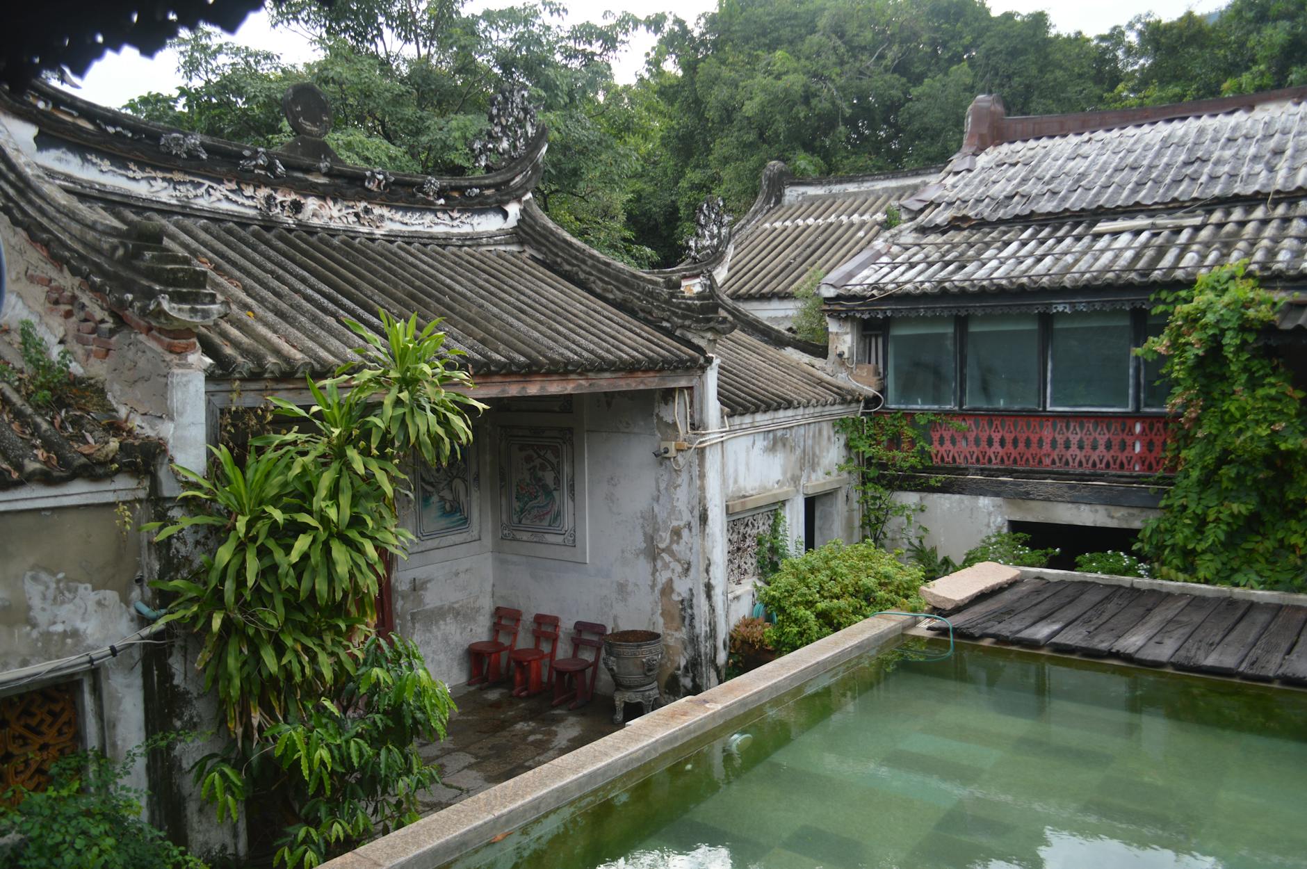 Tranquil courtyard of a traditional Chinese house