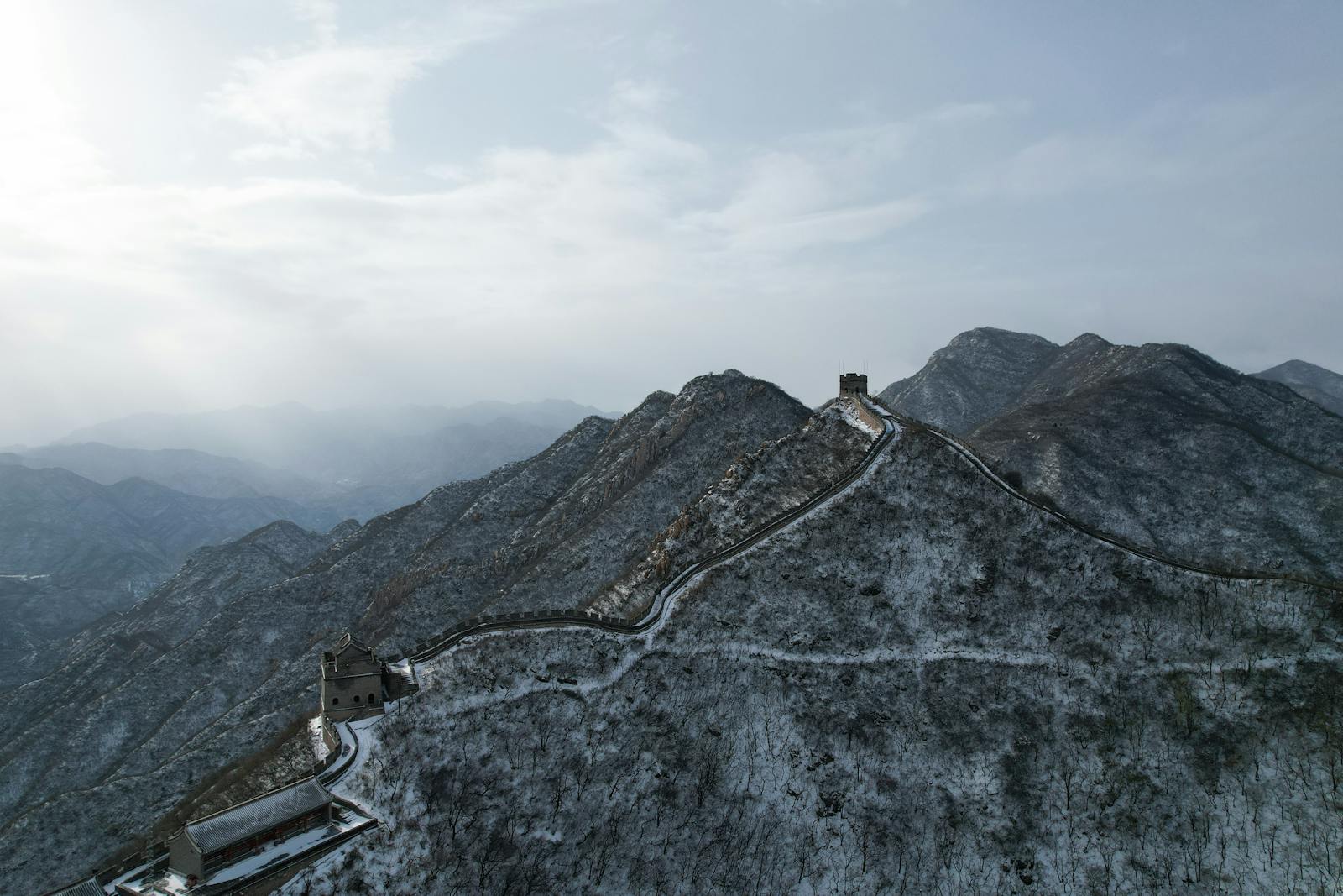 Simatai Great Wall illuminated at night