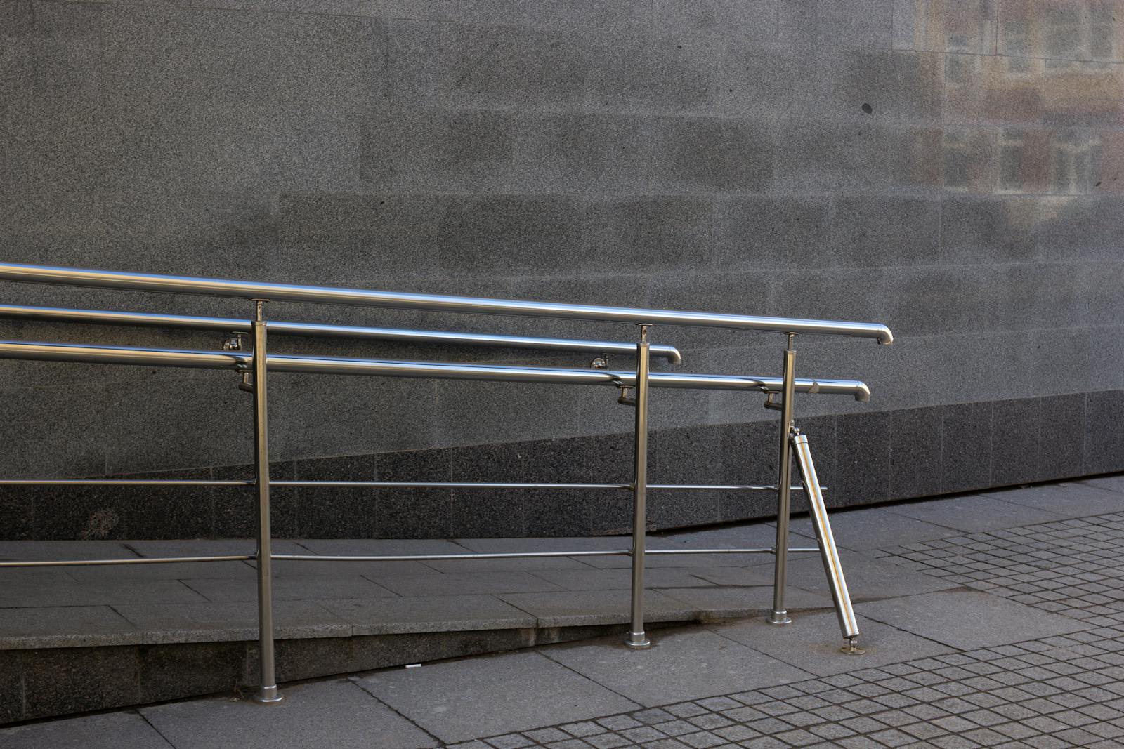 Wheelchair accessible ramp at building entrance Beijing