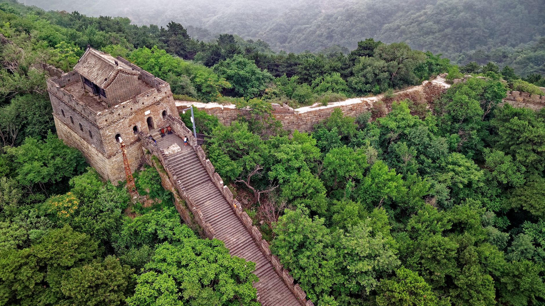 Jiankou wild Great Wall unrestored crumbling ruins near Beijing